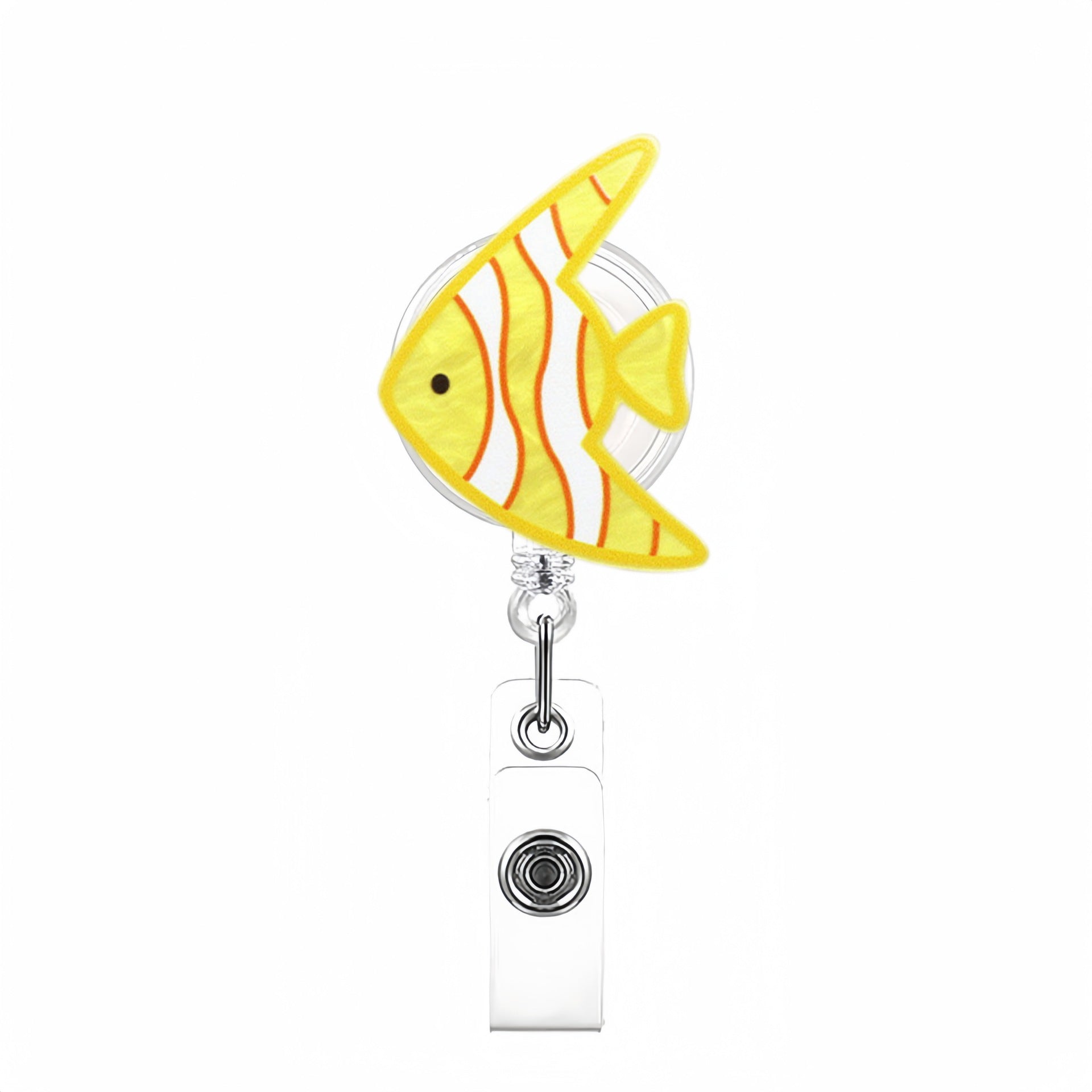 Wholesale Colorful marine animal creative retractable badge clip keychain